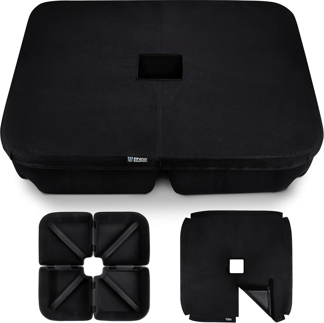 Rhino BaseMate EVA Material - Patio Umbrella Base Weights up to 200 Lb. | for Cantilever, Regular, or Any Offset Umbrella Base | 4-Part, 900D Heavy-Duty, All-Weather (Square)