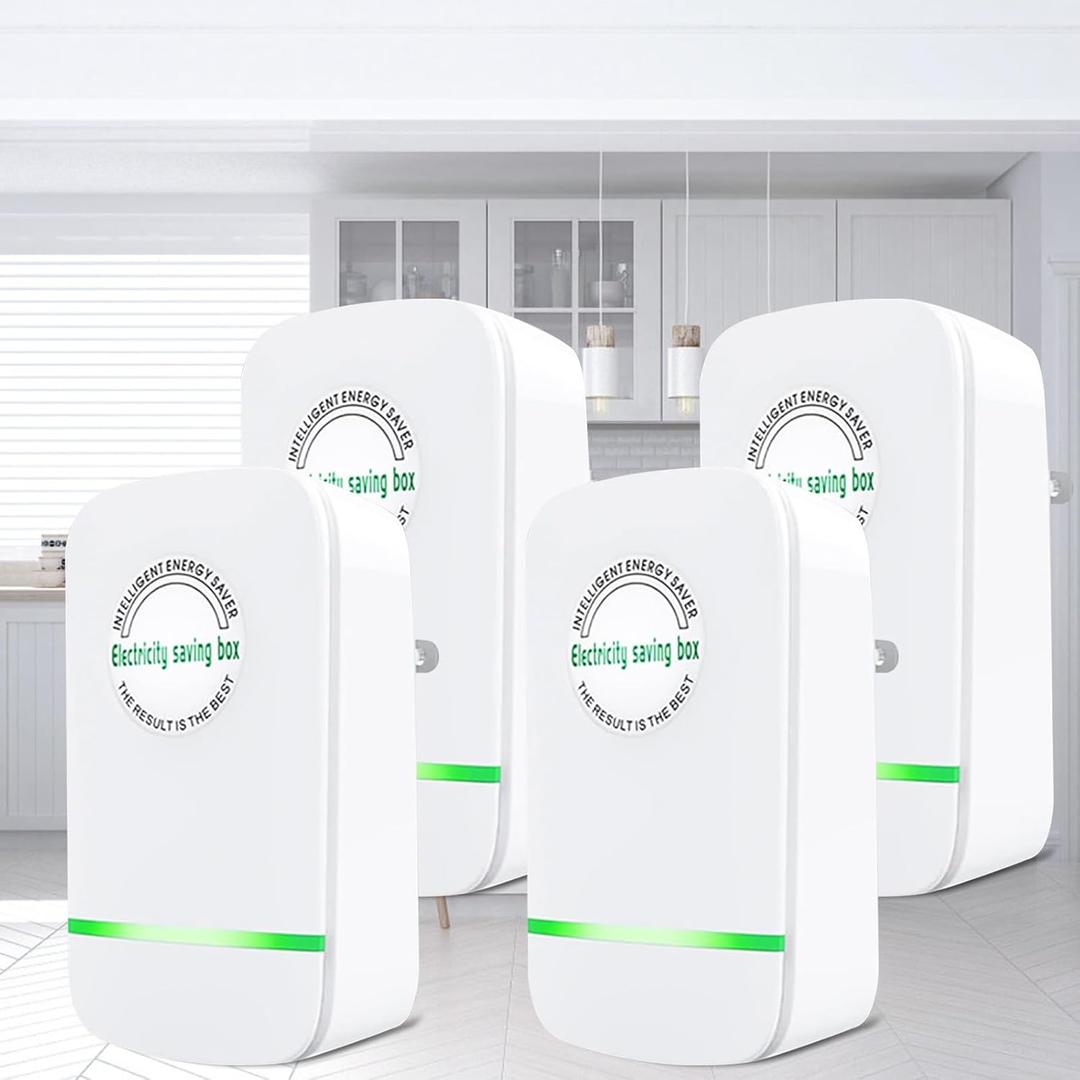 Stop Watt Energy Saving Device, Electricity Saving Box Stopwatt Energy Saving Device, Power Saver Electricity Saving Device Save Electricity, US Plug 90V-250V 30KW 4 Pack