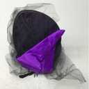 JUSTOTRY Halloween Witch Hat - Halloween Costume Witches Hats for Women attached with Roses & Feathers (Purple)