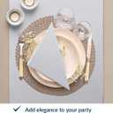 PAW - 50 Pieces Airlaid Paper Linen-Feel Napkins 16" x 16", Monocolor Disposable Cloth-Like Napkins, Elegant Silver Dinner Napkins for Kitchen, Party, Wedding, Gatherings, Christmas