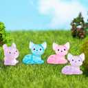 68 PCS Mini Resin Craft Luminous Cat Dark Glow Figurines DIY Garden Miniature Decor Landscape Cute Animals Dollhouse Terrarium Party Easter Christmas Rnament(Orange Cat, Curly Eared Cat, Hairless Cat)
