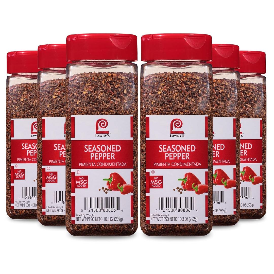 Lawry's Seasoned Pepper, 10.3 oz (Pack of 6)