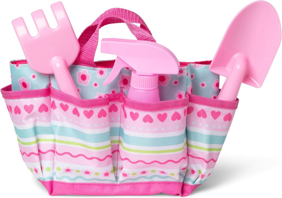 Melissa & Doug Sunny Patch Pretty Petals Gardening Tote Set with Tools
