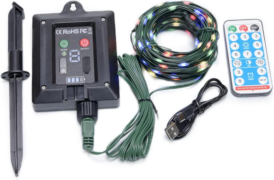 Karlling Solar String Lights Outdoor Waterproof,200 LEDs Solar Fairy Lights for Christmas,Parties,Wedding,Garden,Patio,Fence,Decor with Remote Control(Multicolor,66ft)