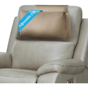 Recliner Headrest Pillow, Adjustable Comfort Neck & Head Support Pillow, Soft Velvet Non-Slip Headrest for Pain Relief & Relaxation, Ideal for Recliner, Couch, Chair, Sofa (Camel)