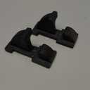 Permade Fireback Support, Fireback Feet, Sturdy Iron Legs Maximum Suitable for 1.2" Thick Fireback Plates Heat-Resistant - 1 Pair, Black