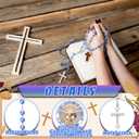 Tondiamo 24 Pcs First Holy Communion Bead Scented Rosaries for Baptism Gifts First Communion Memorial Gift for Guests Boys Girls Religious Event Beads Baptism Party Favor Primera Comunion(Blue)