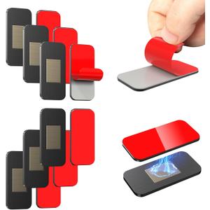 PHIXBEAR Ultra Thin Magnetic Cabinet Catches, Black Stainless Steel No Drill Drawer Magnets with Industrial-Grade Adhesive for Kitchen, Bathroom, Closet and RV Door Closure