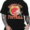 PNORATM Football Shirt for Men: Game Day Season Shirts Football Team Fans Short Sleeve Tops Size XL