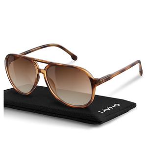livho Trendy Polarized Aviator Sunglasses Women Men, Retro Sun Glasses for Women Men 2025, Oversized UV Protection Shades