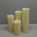 8" 10" 12" 14" x 4" Large Waterproof Outdoor Flameless Candles, 4 Pcs LED Pillar Candles with Remote and Timers Battery Operated Jumbo Flickering for Home Patio Porch Church Indoor Lanterns 