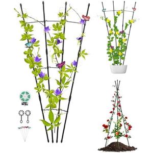 Garden Trellis for Climbing Plants, 47 Inch Small Trellis for Potted Plants, Plant Support Obelisk Trellis Garden Trellises for Vines, Plant Climbing Trellis for Indoor & Outdoor 1 Pack
