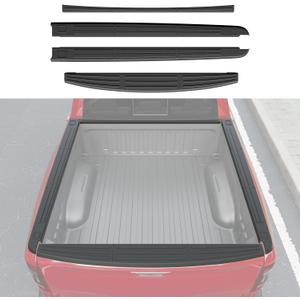 5.7FT Truck Bed Rail Caps Compatible with 2019-2026 Dodge Ram 1500 Tailgate Molding Cap TPE Bed Side Rail Cover Protector Replacement for 2019-2026 Dodge Ram 1500 Accessories