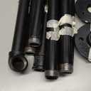 ERYTLLY Industrial Pipe Clothes Rack 36.2”, 2 Set Multi-purpose Wall Mounted Iron Garment Rod,Heavy Duty Detachable Hanging Clothes Rack for Closet Rod (Black,2 Base)