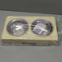 Jovrun Elevated Dog Bowls for Small Dogs and Cats, Non-Slip Cat Bowls with 2 Thick 5.5" Stainless Steel Dishes, Dog Feeder 2 Heights Adjustable to 2.6"-5.3" (Beige)