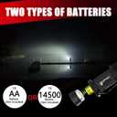 ULTRAFIRE 3 Pack Mini Flashlights Focus Adjustable SK68 Single Mode Tactical LED Flashlight, Ultra Bright 300 Lumens Torch