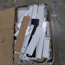 kepptory 48 Inch Large Dog Crate Furniture with 3 Storage Drawers, Wooden Pet Kennel with Removable Divider, Dog Kennel End Table TV Stand, Farmhouse Style Dog Crates with Sliding Barn Door (White)