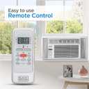 BLACK+DECKER Window Air Conditioner 14300 BTU, AC Window Unit Cools Up to 700 Square Feet, Window AC Unit with Remote Control, 3 Cooling Speeds and Fan Only Function, BD145WT6, White