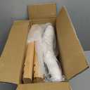 Royal Windsor Vanity Stool with Saddle Cushion, 18 Inch Makeup Vanity Chair for Living Room, Modern Foot Stool Ottoman Piano Bench,Small Upholstered Bench for Bedroom, Beige (10.2"d Beige+wood Grain)