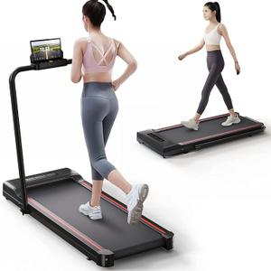 Sperax Walking Pad Treadmill,Under Desk Treadmills for Home, 3 in 1 Folding Treadmills Black Red