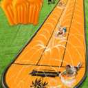 Slip and Water SlipSlip Water Slide for Kids Backyard 22ft*3 Lane Orange,Summer Toys for Kids Outdoor with Sprinkler and 3 Bodyboards