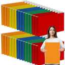 Dispowreath 11 x 17 Extra Large Hanging File Folders for Filing Cabinet Organizer Heavy Duty Expanding Hang Folders 1/5 Cut Adjustable Clear Plastic Tabs Includes Rod(Mixed Color,30 Pack)