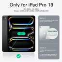 CoBak Magnetic Case with Stand for iPad Pro 13 Inch (M4/M5) 2024/2025, Multiple Viewing Angles, Smart Auto Sleep/Wake Cover with Corner Protection with Apple Pencil Holder Strap,Matte Black