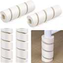 ReliThick 4 Pcs Bed Frame Toe Protectors 6" Bed Frame Leg Covers Feet Protectors to Keep Your Toes from Hard Furniture Legs Corner Guards, No Adhesive or Glue (White)