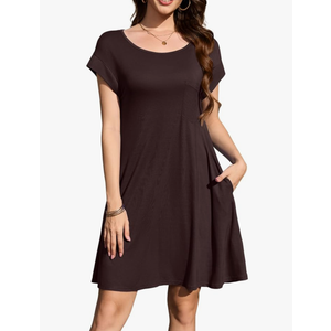 LARACE Plus Size Women Swimsuit Cover Up Cap Sleeve Summer Beach Coverups Loose Shirt Dress Swimwear Sundress with Pockets Size 5XL