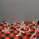 Christmas Tree Skirt 60 Inches, Burlap Tree Skirt for 7ft Tree to 9ft Tree, Double-Sided Buffalo Plaid Tree Skirt for Pencil Tree, Xmas Tree Skirts Boho Farmhouse Christmas Tree Decorations