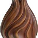 200ml Essential Oil Diffuser for Home, Wood Grain Cover Aromatherapy Diffuser, Cool Mist Humidifier with Safe Auto Shut-Off and 2 Mist Modes & 7 Color LED Night Lights for Office Room (VASE02)