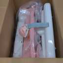 BabyBond Baby Bath Seat with Sitting & Lying 2 Modes, 3-Speed Adjustment, Powerful Suction Cups, Infant Bathtub Chair with Soft and Comfortable Towel, Folding and Hanging (Pink)