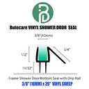 2-Pack Butecare Frameless Shower Door Bottom Seal for Glass Doors  Stop Shower Leaks and Create a Water Barrier (3/8 x 39)