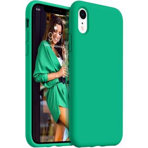 AOTESIER Shockproof for iPhone XR Phone Case, [Military Drop Protection] [Food Grade Silicone] Protective Case with Soft Anti-Scratch Lining, Camera & Screen Protection, 6.1inch, Emerald Green