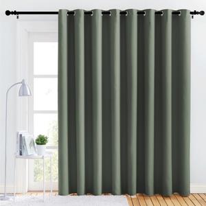 NICETOWN Bedroom Blackout Curtain Panel - (120 inches by 90 inch, Dark Mallard, 1 PC) Energy Saving Thermal Insulated Grommet Blackout Drapery for Patio, Room Divider Curtain