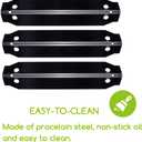 Utheer Grill Parts Heat Plates Replacement for Dyna-Glo DGC310CNP-D 3-Burner Propane Gas Grill, Porcelain Steel Heat Shield Tent Flavor Bars Flame Tamer Parts, 3 Pack