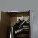 Shower Head Holder All Metal Handheld Shower Wand Bracket Adhesive Shower Wall Mount Holder Brass Shower Spray Holder Brushed Nickel, Drill Free Glue Installation