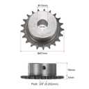uxcell ISO/DIN 06B-1 Roller Chain Sprocket B Type 15mm Bore, 3/8" Pitch, A3-Steel Single Strand Roller Sprocket Hardened 21 Tooth