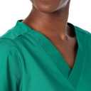 Amazon Essentials Women's Classic Fit V-Neck Short Sleeve Scrub Top (Available in Plus Size) (1X, Teal Blue)