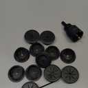 2" Black Desk Grommet, JTemgle Flexible Cable Grommet with Bi-Metal Hole Saw Plastic Cable Hole Cover Wire Organizer Caps Desktop Cord Management for Home Office TV Stands Tabletops, 13 Pieces