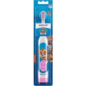Spinbrush PAW Patrol Kids Electric Battery Toothbrush, Soft, 1 ct, Character May Vary (1 Count (Pack of 1), White)