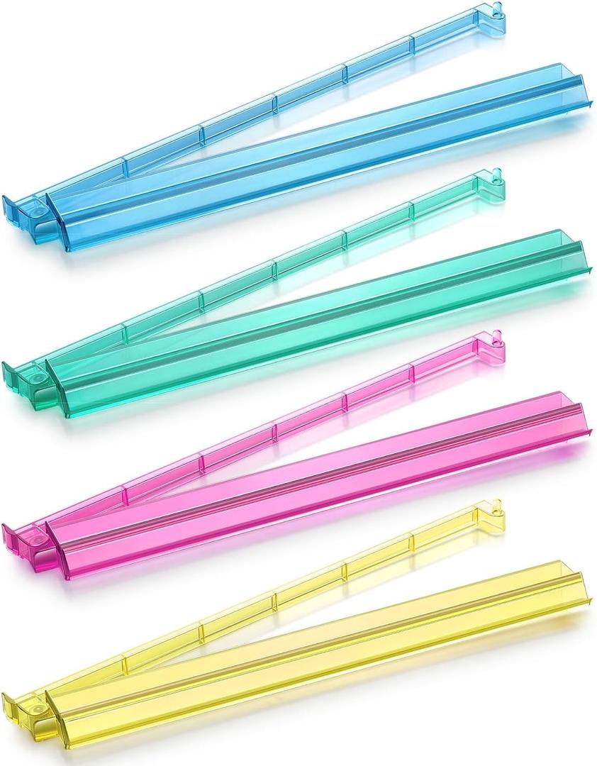 Mahjong Racks with Pushers,4 Colors Acrylic American Majiang Tile Racks,Imports Modern Mahjong Racks with Built-in Pushers- Set of 4 (Mixed)
