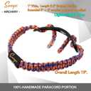 SUNYA Archery Bow Wrist Sling, 550 Paracord Strap Comfortable on Hand.100% Full Grain Leather Yoke, Multiple Camo Colors.Fit Compound Bow Stabilizer & Recurve. (Lava 35)