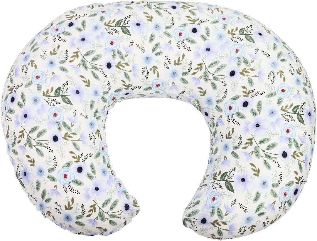Breastfeeding Pillows, Baby Nursing Pillow for Breast Feeding & Bottle Feeding for Nursing Mothers with Removable Cotton Cover, Machine Washable (Flower-2)
