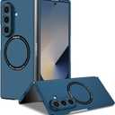 Compatible with Magsafe Case for Samsung Galaxy Z Fold 7, Luxury Magnetic Shockproof Anti Scratch Slim with Hinge Protection Protective Cover for Galaxy Z Fold 7, Case Blue