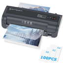 BONSEN A4 Laminator Machine, 9.33 Inch Thermal Laminator With Never Jam Technology, 100 Laminating Sheets, Laminates Photos Cards Documents, 4 In 1 Personal Laminators For Teachers Home Office School
