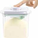 Formula Dispenser Container with Scraper and Scoop 730g Milk Powder BPA-Free Airtight Formula Storage Container 1700ml - Non-Slip Design (Rectangle 1700ml - Gray)