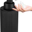 Automatic Soap Dispenser Foaming Touchless: 9oz Black Plastic - Rechargeable Electric Smart Auto Foam Soap Dispenser - Hand Dish Bathroom Kitchen (Black)