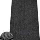 Azadx 4'x8' Indoor Outdoor Door Mat Heavy Duty Front Door Mat Ultra Absorbent Muddy Dirt Resist Welcome Door Mats Non-Slip Backing Entrance Mat for Home Commercial Outdoor Entrance Floor Mat (Dark Grey)