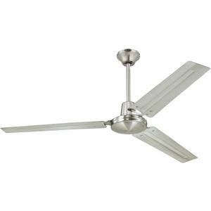 Westinghouse Lighting 7861400 Industrial 56-Inch Indoor 3 Blade Ceiling Fan in Brushed Nickel, Steel Blades